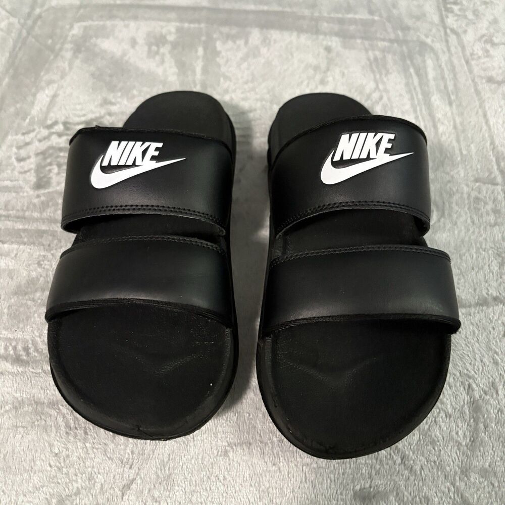 Nike OFFCOURT DUO Women's Black DC0496-001 Sandal Slides SIZE 8 Double Strap